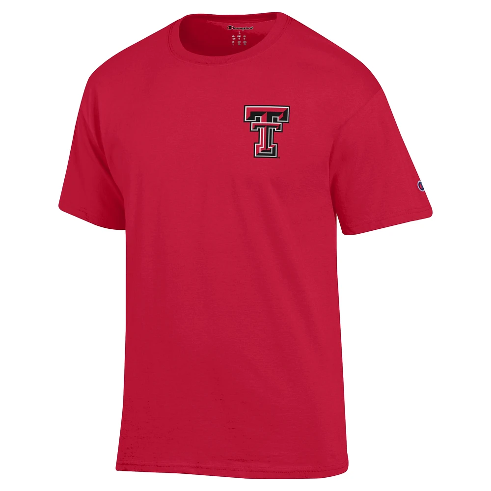 Men's Champion  Red Texas Tech Raiders Softball Fan T-Shirt