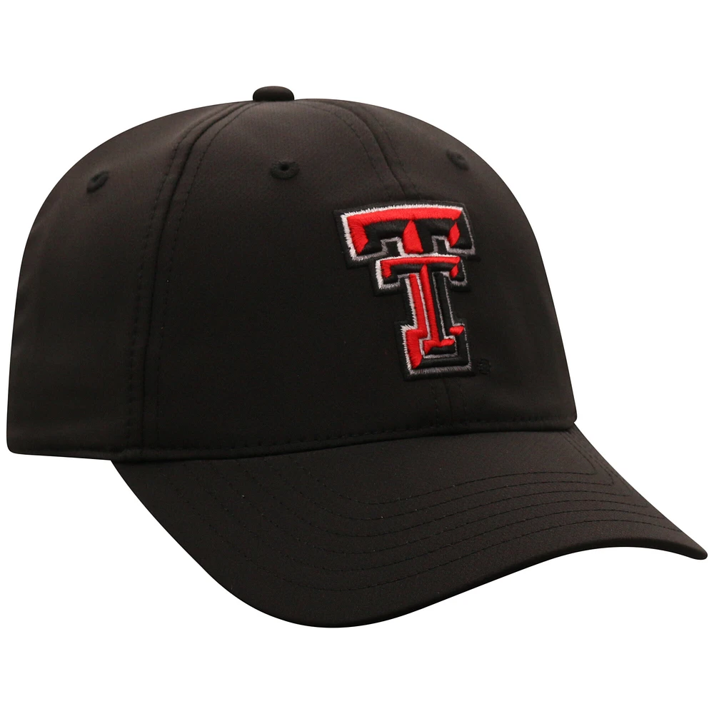 Men's Top of the World  Black Texas Tech Red Raiders Victory Trainer Adjustable Hat