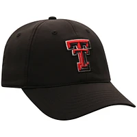 Men's Top of the World  Black Texas Tech Red Raiders Victory Trainer Adjustable Hat