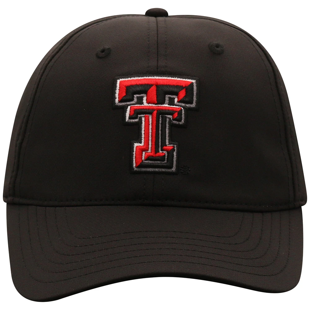 Men's Top of the World  Black Texas Tech Red Raiders Victory Trainer Adjustable Hat