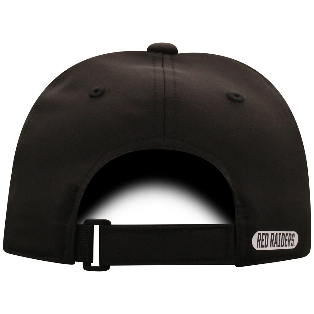 Men's Top of the World  Black Texas Tech Red Raiders Victory Trainer Adjustable Hat