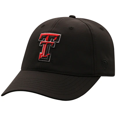 Men's Top of the World  Black Texas Tech Red Raiders Victory Trainer Adjustable Hat