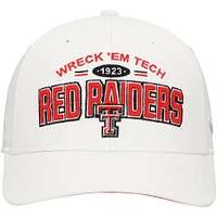 Men's Top of the World  White Texas Tech Red Raiders Iconic Logo Adjustable Hat