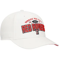 Men's Top of the World  White Texas Tech Red Raiders Iconic Logo Adjustable Hat