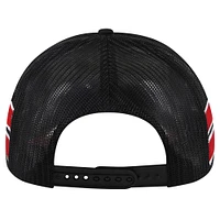 Casquette réglable de camionneur à bande latérale '47 noire Texas Tech Red Raiders pour hommes