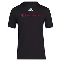 T-shirt à capuche d'entraînement Sideline noir Texas Tech Red Raiders 2024 pour homme adidas