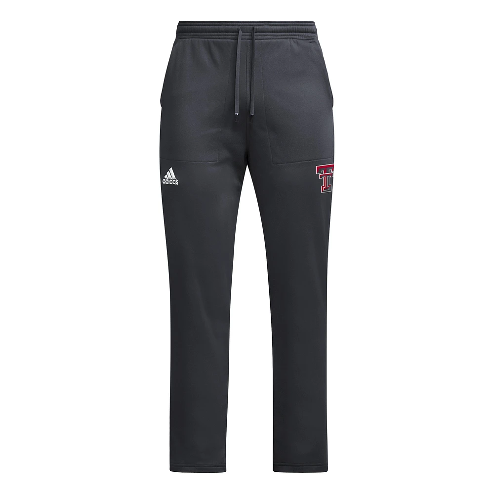 Men's adidas Black Texas Tech Red Raiders Open Hem AEROREADY Pants