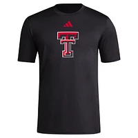 T-shirt d'avant-match AEROREADY adidas Texas Tech Red Raiders Primary Locker pour hommes