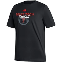 T-shirt adidas noir Texas Tech Red Raiders Softball Fresh pour homme