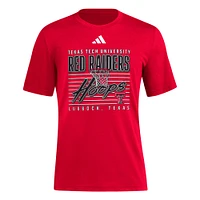 T-shirt adidas rouge Texas Tech Red Raiders Locker Swish Tri-Blend pour homme