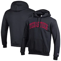 Men's Champion  Black Texas Tech Red Raiders Basic Arch Fleece Pullover Hoodie