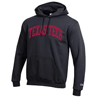 Men's Champion  Black Texas Tech Red Raiders Basic Arch Fleece Pullover Hoodie