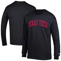 Men's Champion  Black Texas Tech Red Raiders Basic Arch Long Sleeve T-Shirt