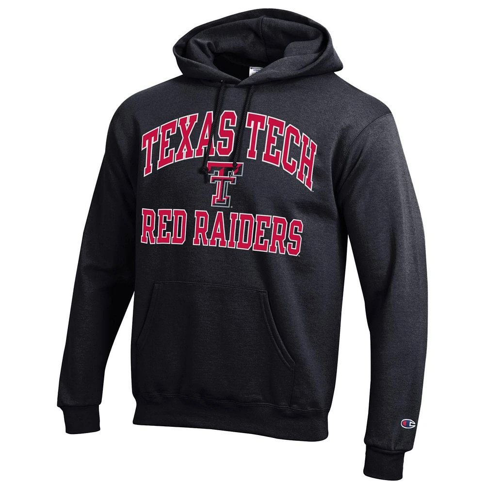 Men's Champion Black Texas Tech Red Raiders High Motor Pullover Hoodie