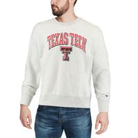 Men's Champion Gray Texas Tech Red Raiders Arch Over Logo Reverse Weave Pullover Sweatshirt