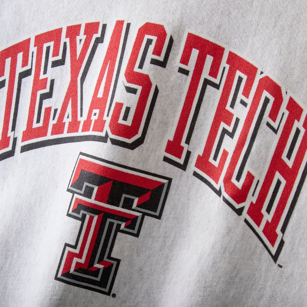 Men's Champion Gray Texas Tech Red Raiders Arch Over Logo Reverse Weave Pullover Sweatshirt