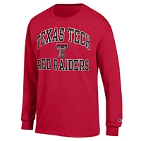 Men's Champion Red Texas Tech Raiders High Motor Long Sleeve T-Shirt