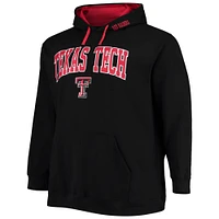 Men's Colosseum Black Texas Tech Red Raiders Big & Tall Arch Logo 2.0 Pullover Hoodie