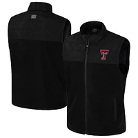 Gilet zippé intégral Colosseum Black Texas Tech Red Raiders Block The Sun pour homme