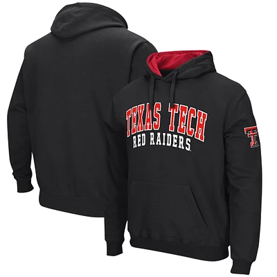 Men's Colosseum Black Texas Tech Red Raiders Double Arch Pullover Hoodie