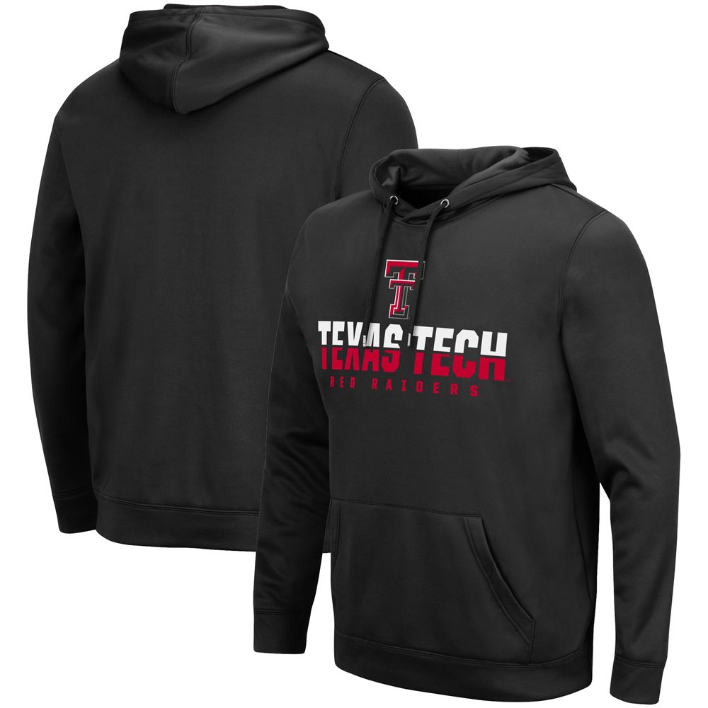 Men's Colosseum Black Texas Tech Red Raiders Lantern Pullover Hoodie