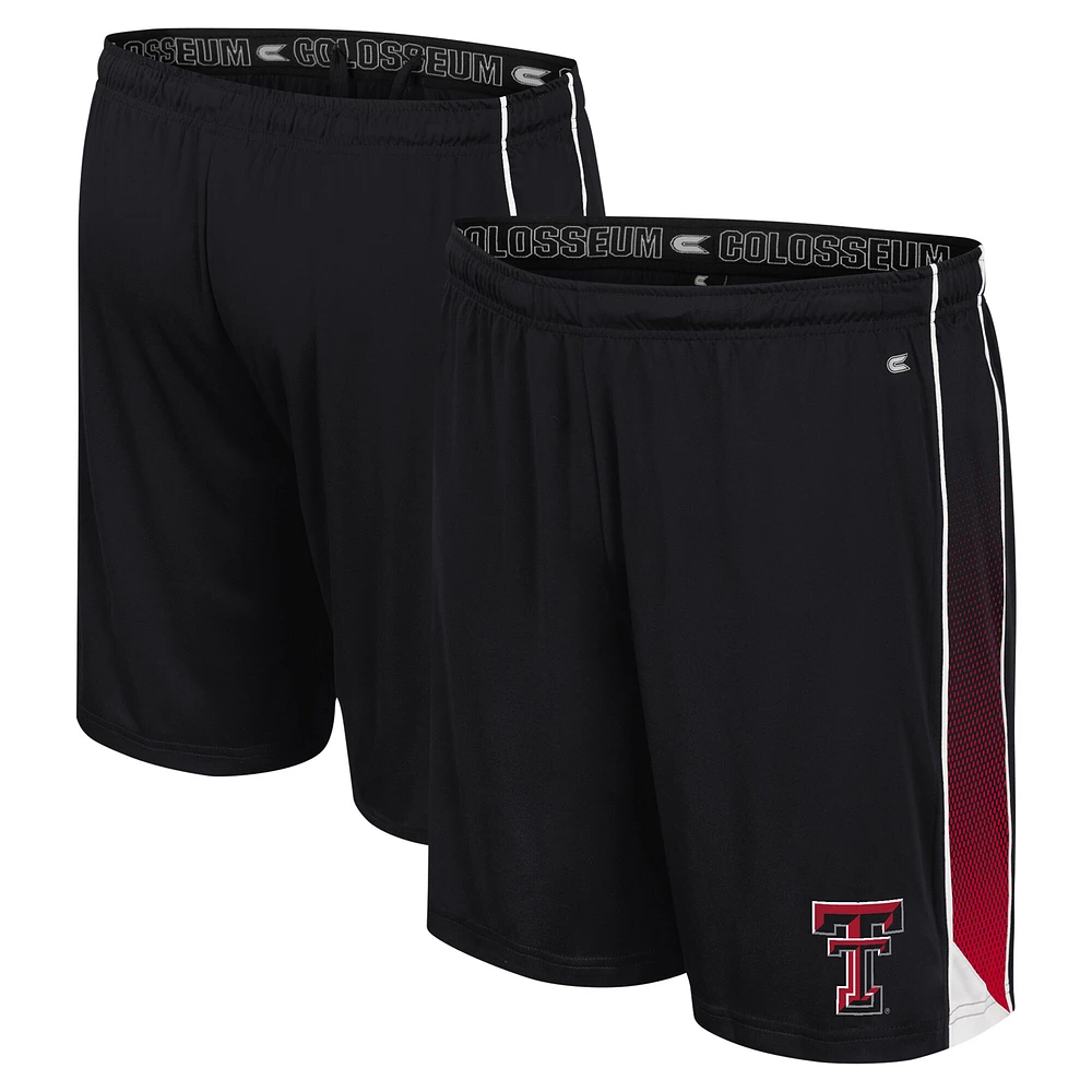 Short en ligne Colosseum noir Texas Tech Red Raiders pour homme