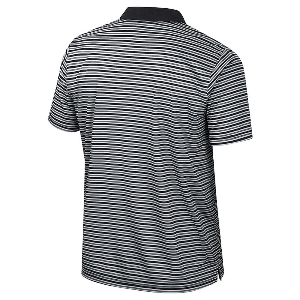 Men's Colosseum Black Texas Tech Red Raiders Striped Polo