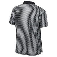 Men's Colosseum Black Texas Tech Red Raiders Striped Polo