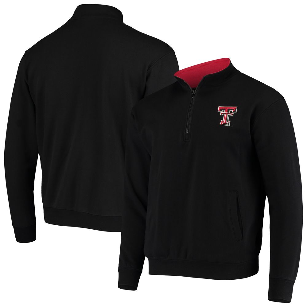 Men's Colosseum Black Texas Tech Red Raiders Tortugas Logo Quarter-Zip Jacket