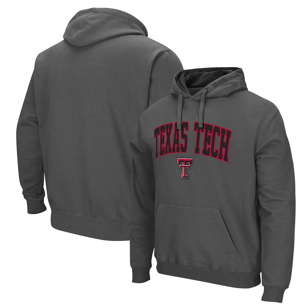 Sweat à capuche Colosseum Charcoal Texas Tech Red Raiders Arch & Logo 3.0 pour homme