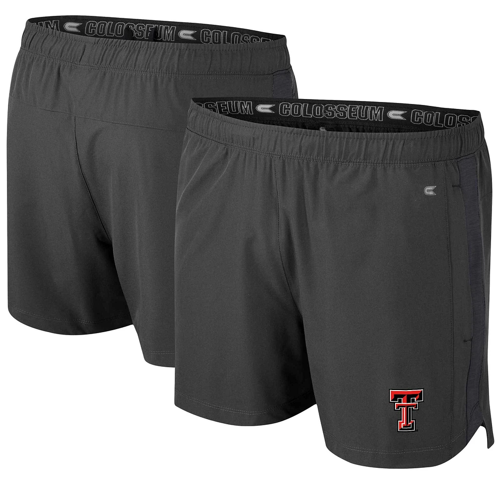 Men's Colosseum Charcoal Texas Tech Red Raiders Langmore Shorts