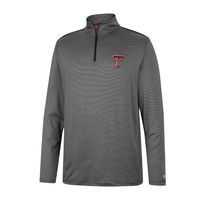 Men's Colosseum Charcoal Texas Tech Red Raiders Logo Quarter-Zip Windshirt