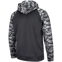 Men's Colosseum Charcoal Texas Tech Red Raiders OHT Military Appreciation Digital Camo Pullover Hoodie