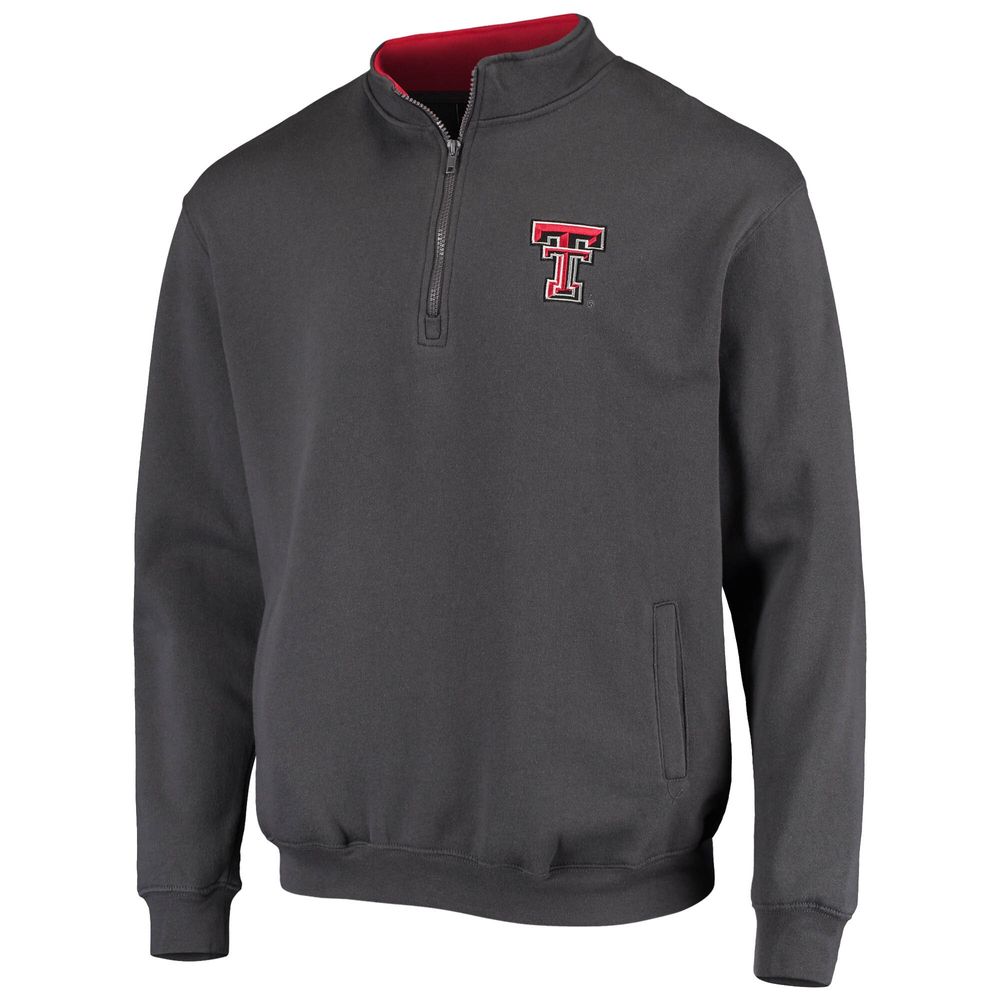 Men's Colosseum Charcoal Texas Tech Red Raiders Tortugas Logo Quarter-Zip Jacket