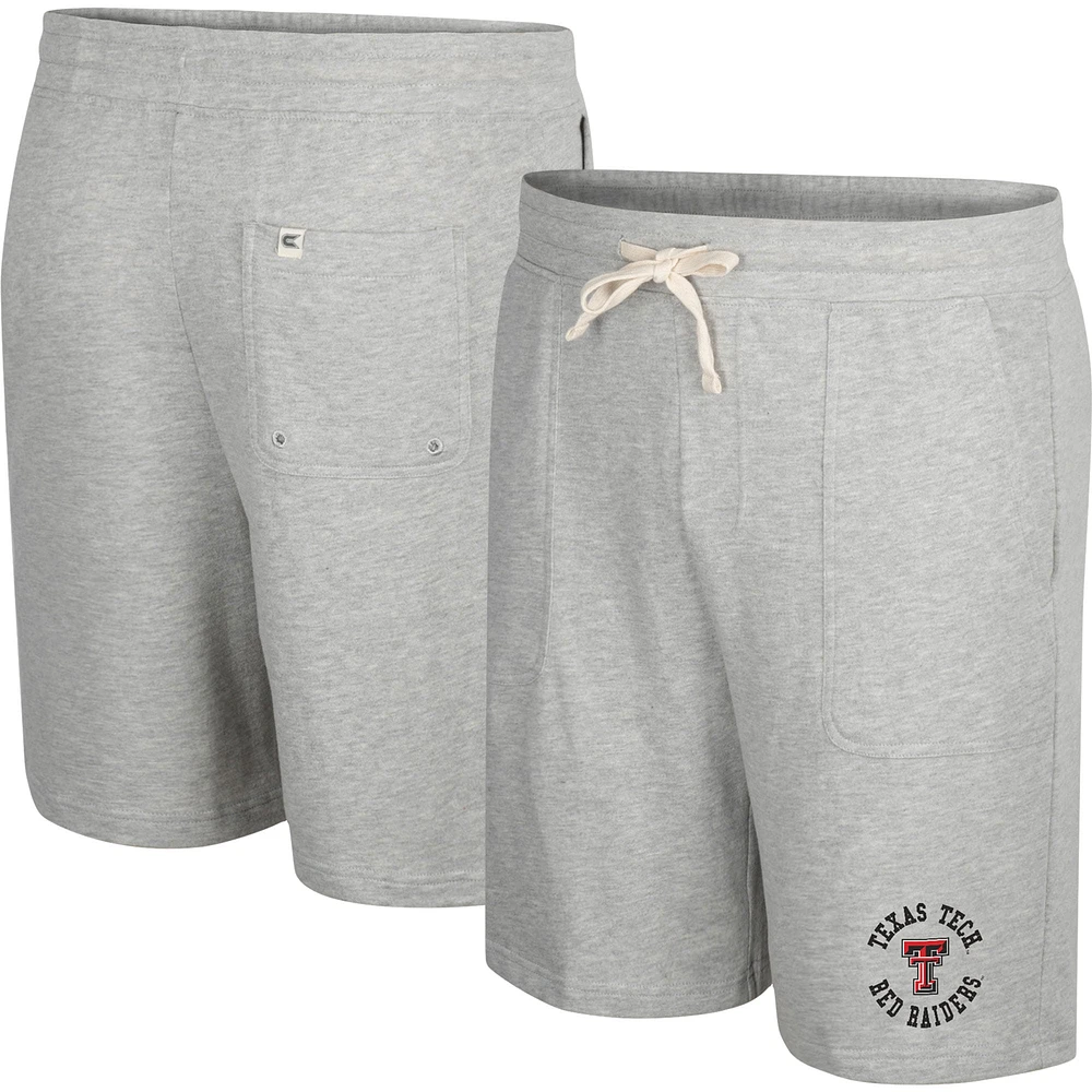 Colosseum Heather Grey Texas Tech Red Raiders Love To Hear This Terry Short pour homme