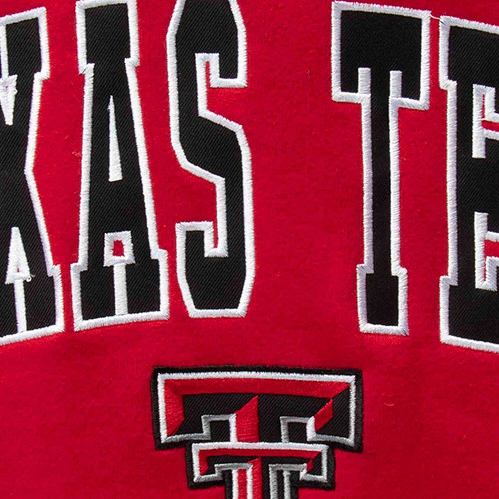 Men's Colosseum Red Texas Tech Raiders Arch & Logo Crew Neck Sweatshirt
