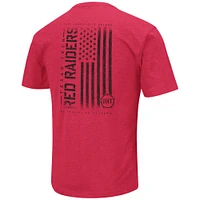 Men's Colosseum Red Texas Tech Raiders OHT Military Appreciation Flag 2.0 T-Shirt