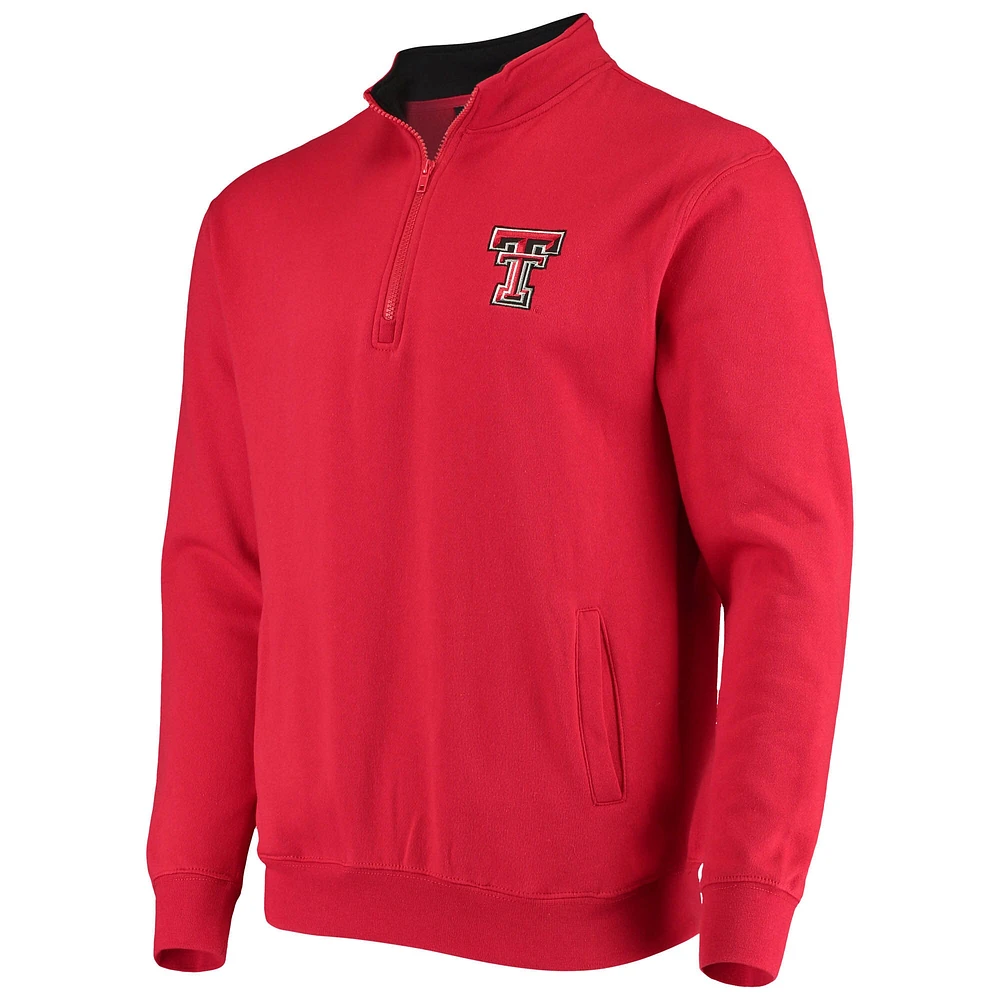 Men's Colosseum Red Texas Tech Raiders Tortugas Logo Quarter-Zip Jacket