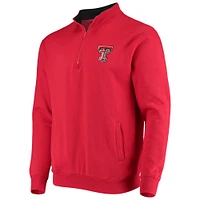 Men's Colosseum Red Texas Tech Raiders Tortugas Logo Quarter-Zip Jacket