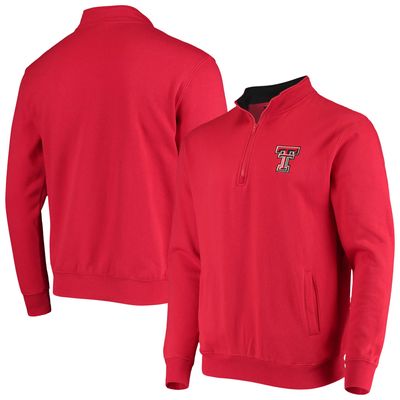 Men's Colosseum Red Texas Tech Raiders Tortugas Logo Quarter-Zip Jacket