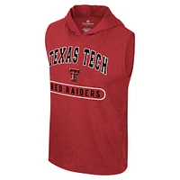 Men's Colosseum Red Texas Tech Raiders Varsity Sleeveless Hoodie Tank Top