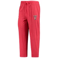 Concepts Sport Red/Heathered Charcoal Texas Tech Red Raiders Meter T-shirt à manches longues et pantalon Ensemble de nuit