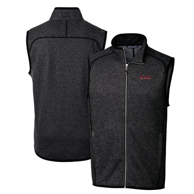 Men's Antigua Black Texas Tech Red Raiders Links Full-Zip Golf Vest