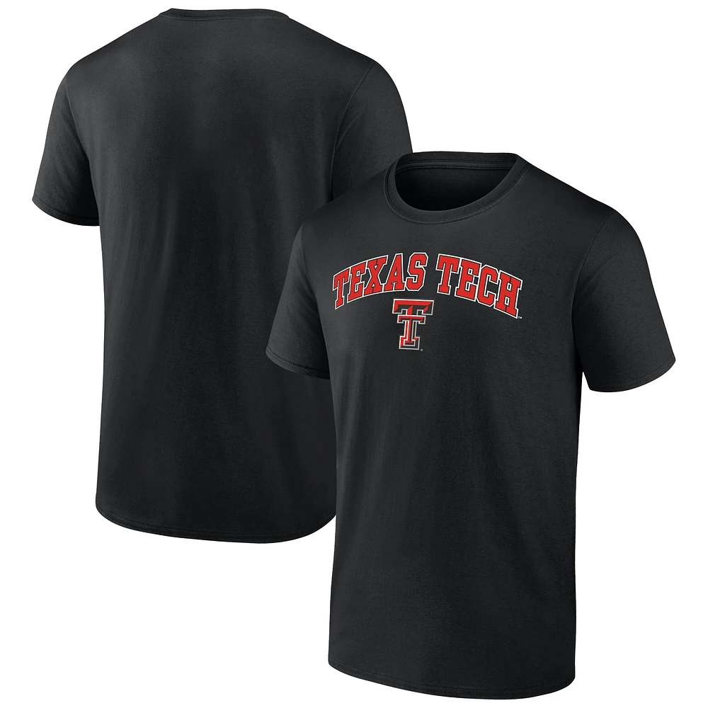 T-shirt noir Texas Tech Red Raiders Campus Fanatics pour hommes