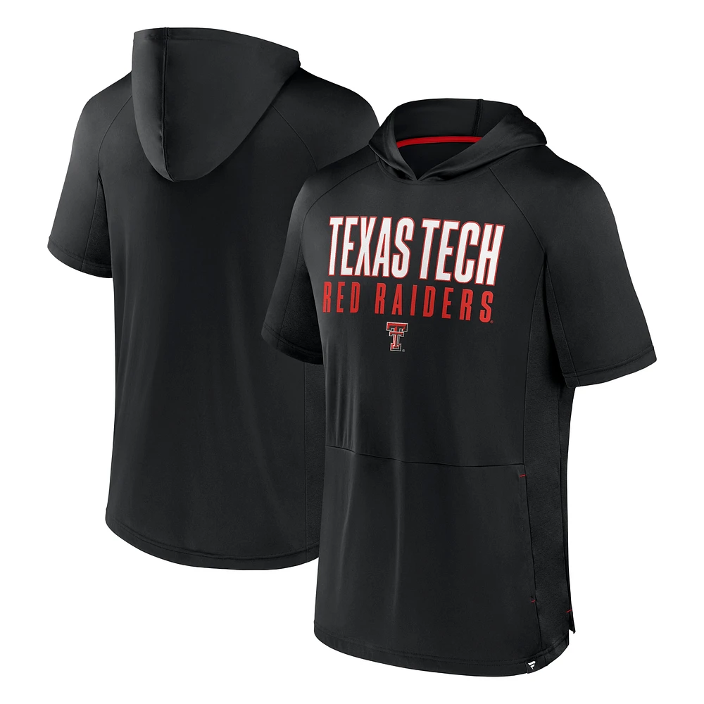 T-shirt à capuche Core Read pour homme Fanatics Black Texas Tech Red Raiders