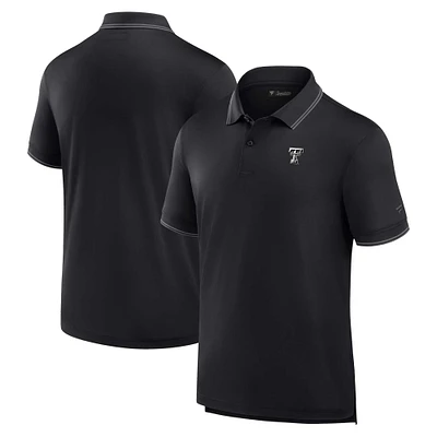 Polo piqué noir Texas Tech Red Raiders Front Office Fanatics pour hommes