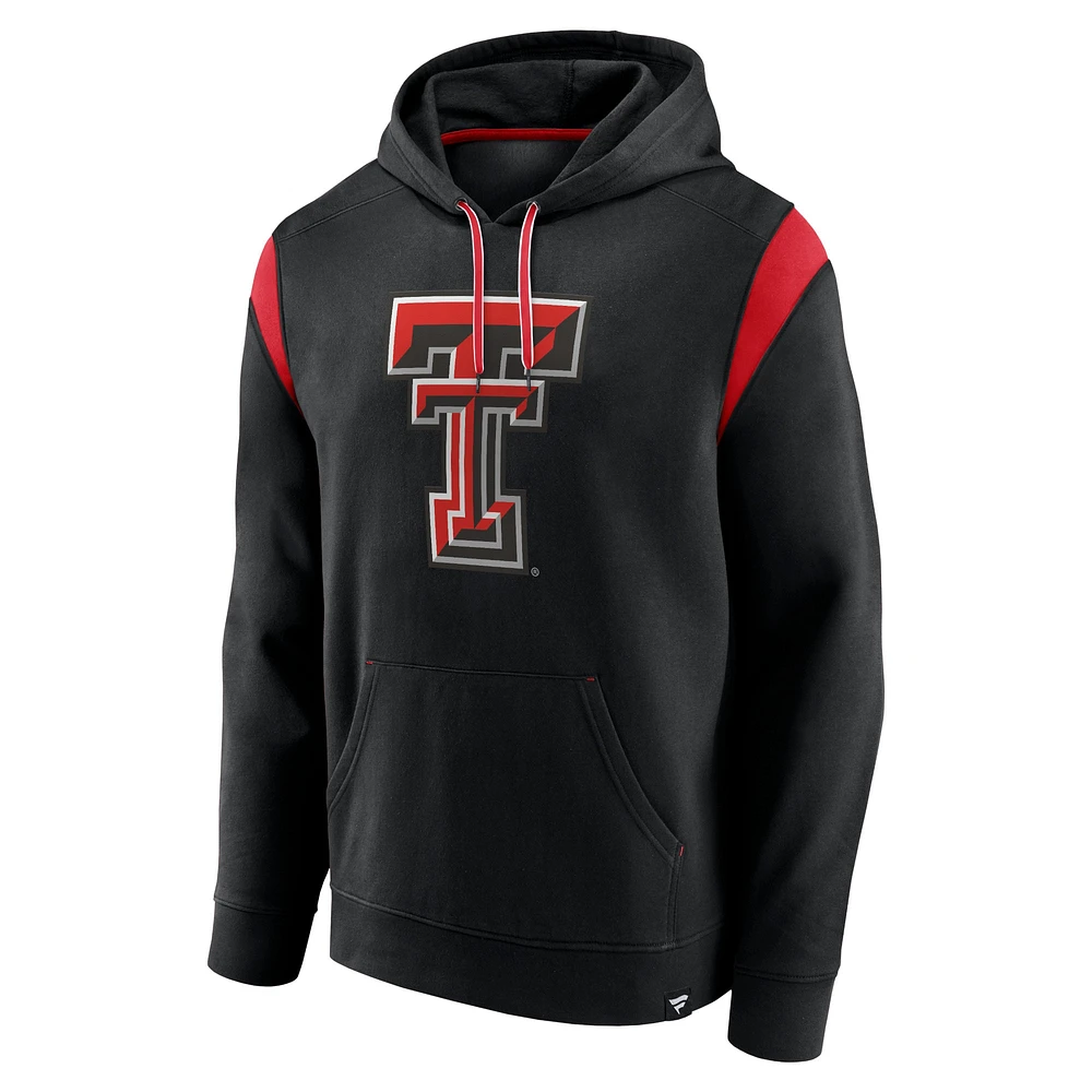 Men's Fanatics Black Texas Tech Red Raiders Gym Rat Pullover Hoodie