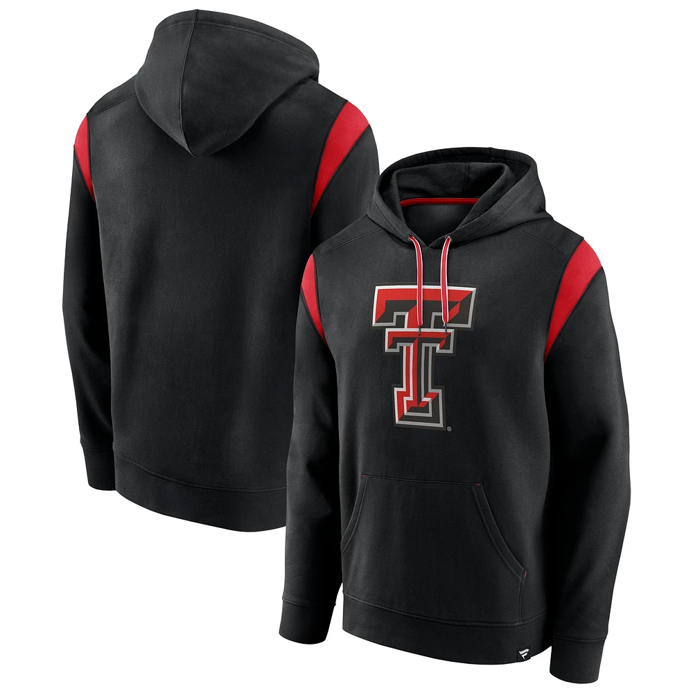 Sweat à capuche noir Texas Tech Red Raiders Gym Rat Fanatics pour hommes