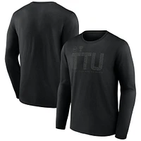 T-shirt à manches longues Fanatics pour homme, noir, Texas Tech, Red Raiders, OHT Tricode