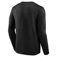 T-shirt à manches longues Fanatics pour homme, noir, Texas Tech, Red Raiders, OHT Tricode